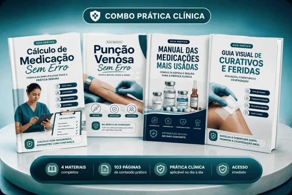 Mockup do Combo Prática Clínica da Enfermagem Simplificada