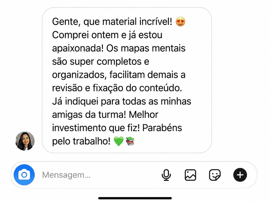 Depoimento de estudante sobre os mapas mentais