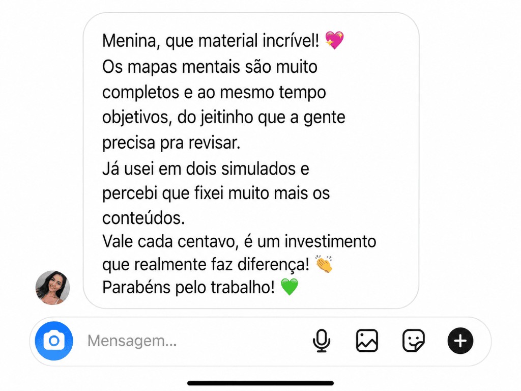 Depoimento de estudante sobre os mapas mentais