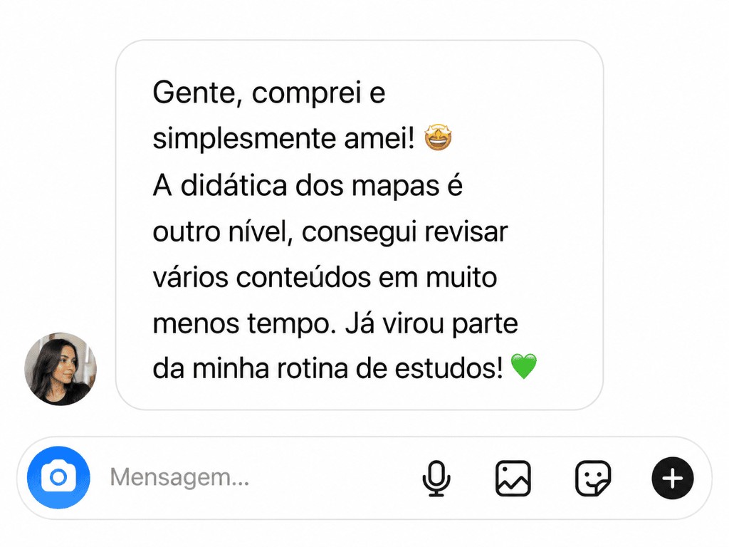 Depoimento de estudante sobre os mapas mentais