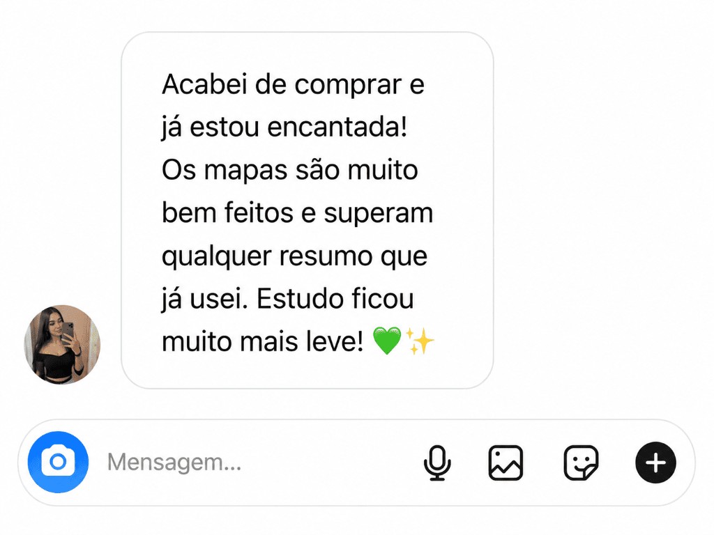 Depoimento de estudante sobre os mapas mentais